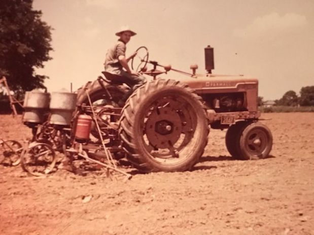 I held on tight when up on that tractor looking down the big wide gaps with little floor to stand upon! All so huge is so scary to a samll child under seven years old